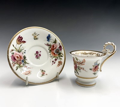 Lot 874 - A miniature Nantgarw cabinet cup and saucer,...