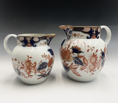 Lot 879 - Two fine white Swansea pearlware jugs,...