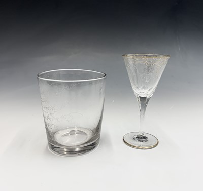 Lot 867 - A 19th century blown and engraved glass...