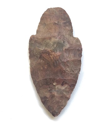 Lot 405 - Neolithic large bi-facial arrow chert, ex Dr M....