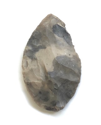 Lot 407 - Spear head (leaf shaped) flint, ex Dr M.G....