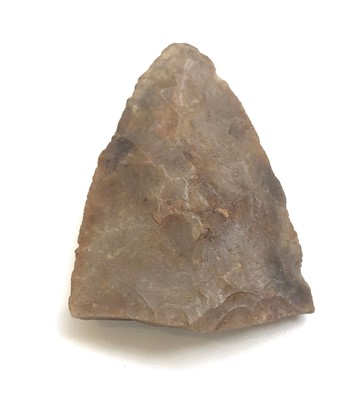 Lot 408 - Neolithic arrow head (triangular) chert, ex Dr...