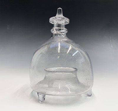 Lot 880 - A 19th century glass fly trap with stopper,...