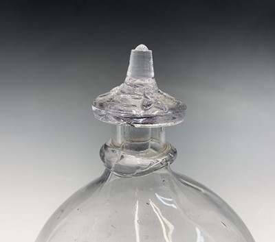 Lot 880 - A 19th century glass fly trap with stopper,...