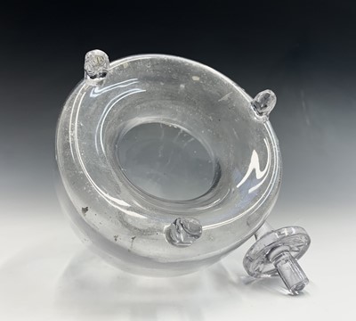 Lot 880 - A 19th century glass fly trap with stopper,...