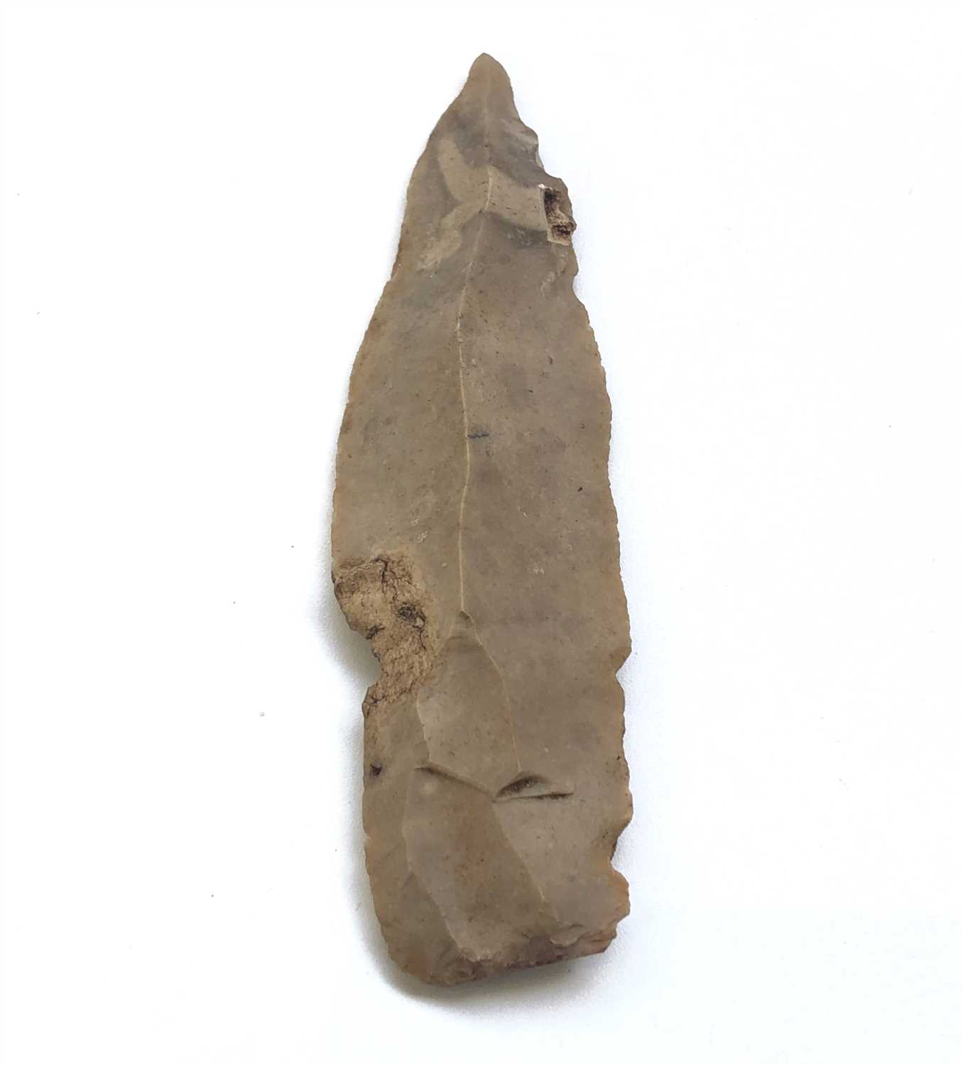 Lot 410 - Upper Paleolithic spear, chert, ex Dr M.G....