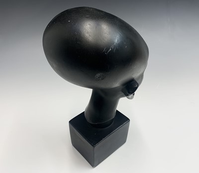 Lot 71 - Danish design - A black painted plaster bust,...