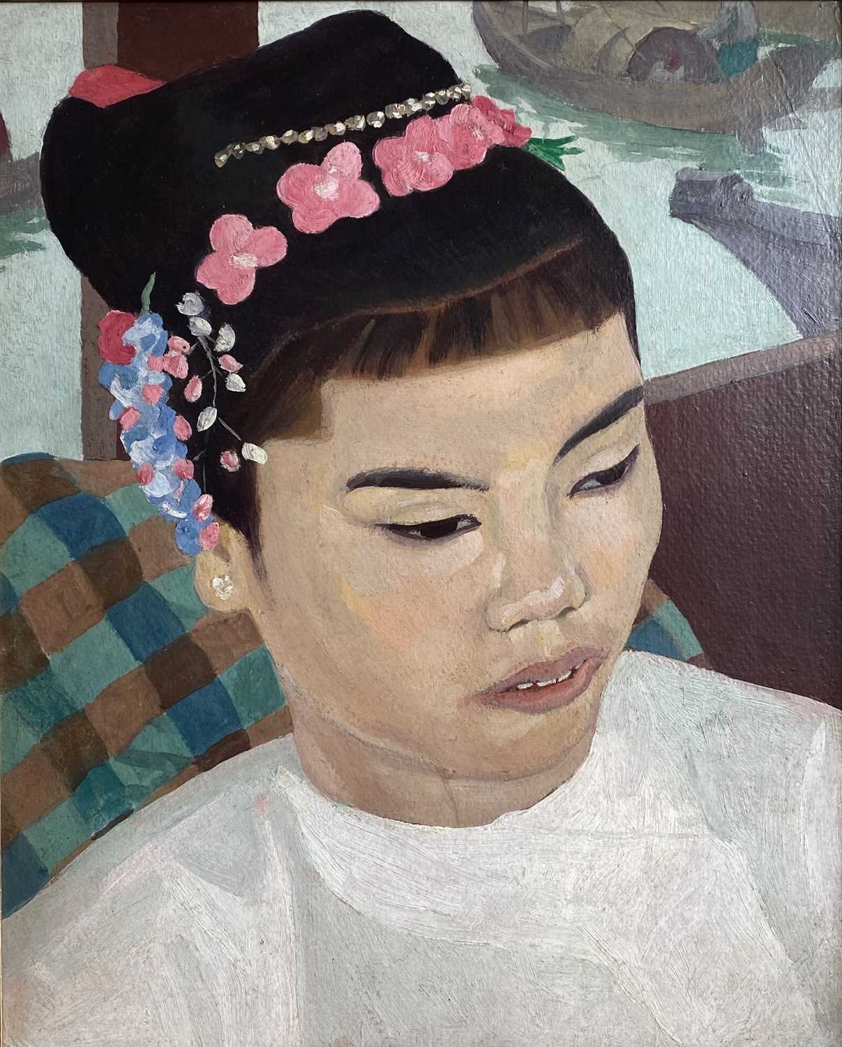 Lot 179 - Dod PROCTER (1891-1972) Burmese Girl Oil on...