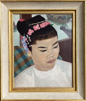 Lot 194 - Dod PROCTER (1891-1972) Burmese Girl Oil on...