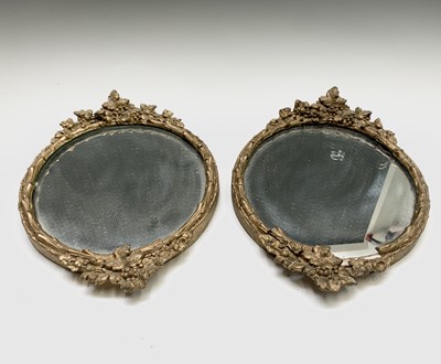 Lot 352 - A pair of 19th century gilt gesso mirrors...