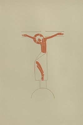 Lot 623 - Eric GILL (1882-1940) Crucifix Wood engraving...