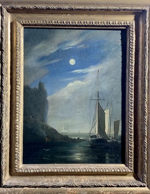 Lot 680 - 18th/19th century English School Moonlit...