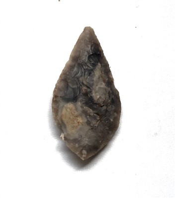 Lot 435 - Choice Neolithic nicely flaked elongate leaf...