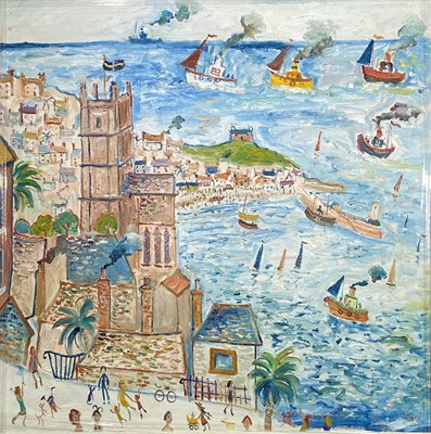 Lot 325 - Simeon STAFFORD (1956) St Ives Oil on board...