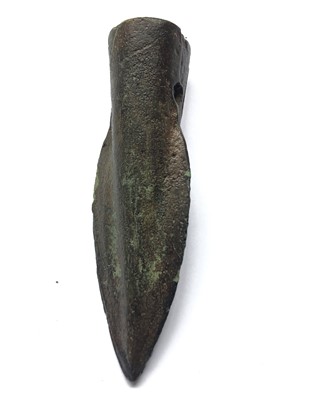 Lot 459 - Bronze spear, Yorkshire, 96g, 93mm.