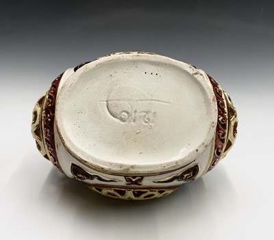 Lot 893 - A Hungarian reticulated pottery container,...