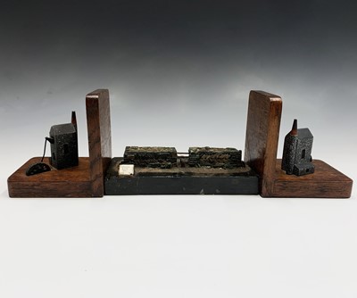 Lot 60 - A pair of oak bookends, mid 20th century, each...