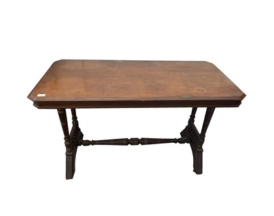 Lot 3049 - A Victorian walnut centre table, the...