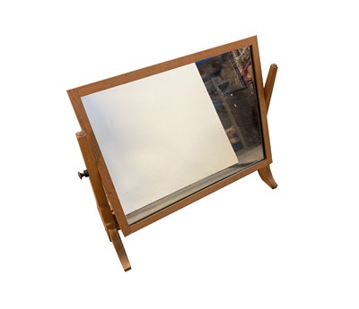 Lot 3093 - An Air Ministry oak swing toilet mirror, mid...