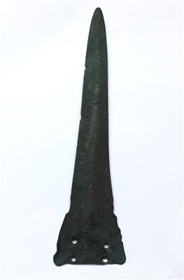 Lot 466 - Bronze Age ribbed dagger bronze, H.D. (British...