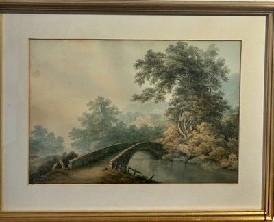 Lot 828 - F BALL Landscape watercolour Signed and dated...