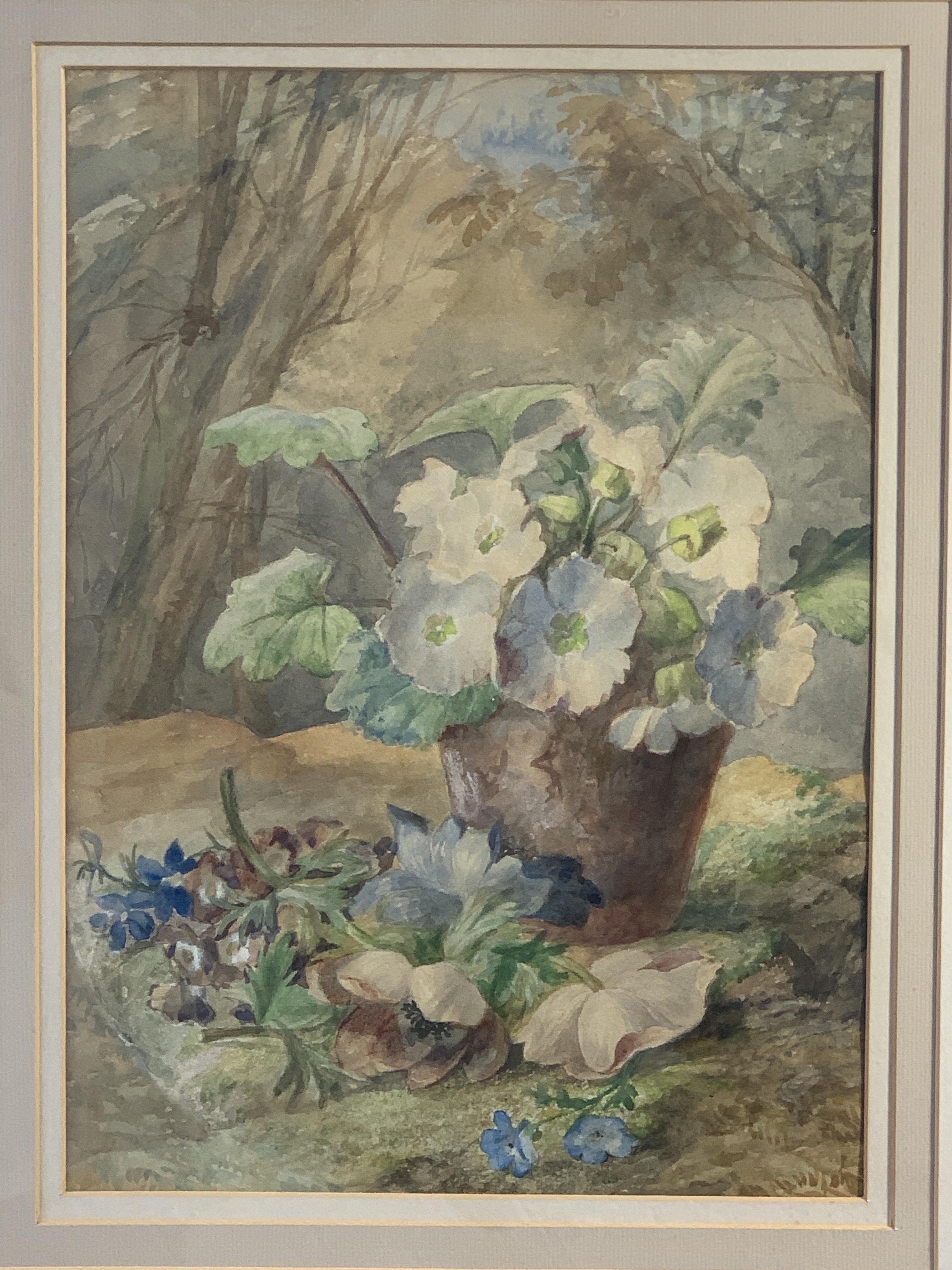 Lot 693 - Mabel HARRISON (XIX-XX) A pot of flowers in