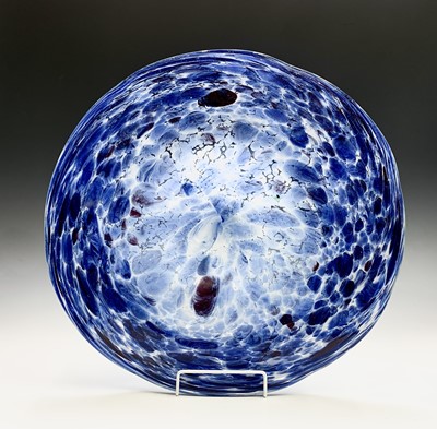 Lot 858 - An art glass bowl. Diameter 39cm.