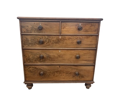 Lot 3047 - A late Victorian mahogany chest of drawers,...