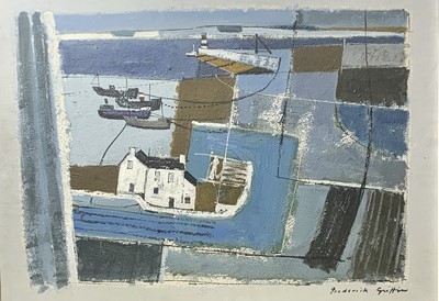 Lot 755 - Frederick GRIFFIN (1906-1976) Harbour Oil on...