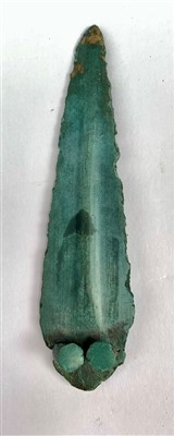 Lot 498 - Bronze Age rivetted dagger, bronze, nice...