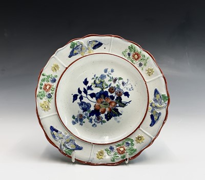 Lot 853 - A Victorian pottery nursery plate, with...