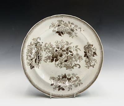 Lot 853 - A Victorian pottery nursery plate, with...