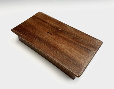 Lot 58 - A Chinese hardwood and mother of pearl box,...