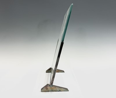 Lot 102 - A large Art Deco period chrome and bevelled...