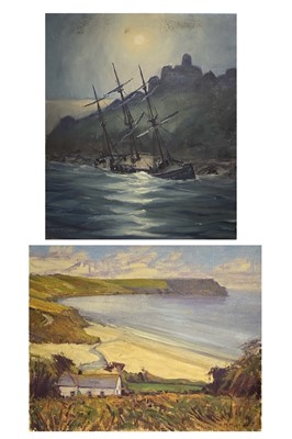 Lot 80 - David RYLANCE (1941) Coastal View Oil on...