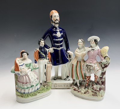 Lot 857 - A 19th century Staffordshire portrait figure...