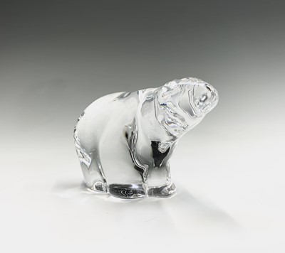 Lot 930 - Two Hadeland (Norway) art glass polar bear...