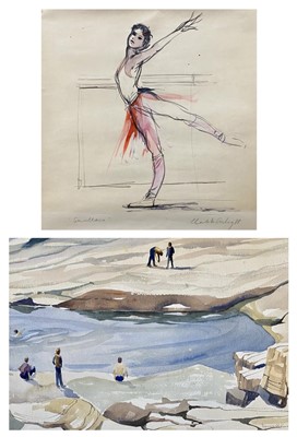 Lot 743 - Charlotte FAWLEY Ballet Dancer Watercolour...