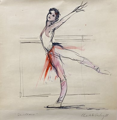 Lot 743 - Charlotte FAWLEY Ballet Dancer Watercolour...