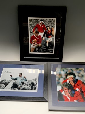 Lot 806 - Signed Rugby Photographs - Lot comprises 3...