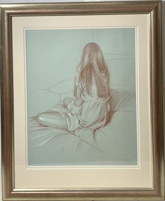 Lot 242 - Nicholas St. John ROSSE (1945) Seated girl...