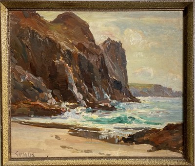 Lot 12 - Garstin COX (1892-1933) Kynance Cove Oil on...