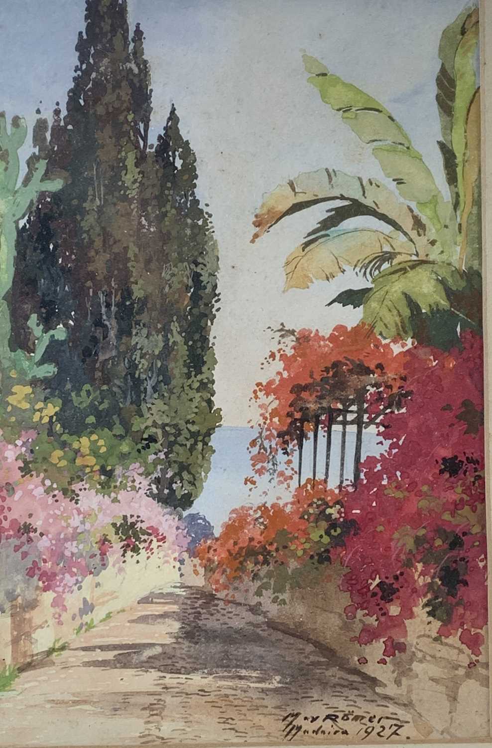 Max Romer Justice Lot 811 - Max ROMER (c.1878-1960) Madeira Watercolour