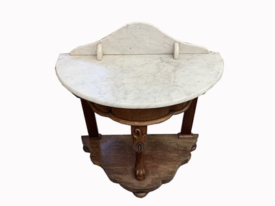 Lot 3072 - A Victorian mahogany marble top wash stand,...