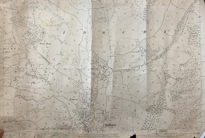 Lot 1507 - Eight survey maps of east Devon.