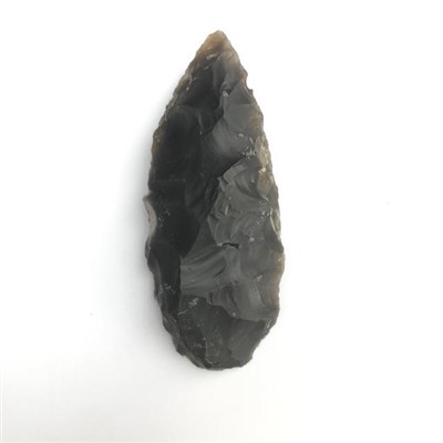 Lot 517 - Fine Irish neolithic flint spear, weight 29.3g,...