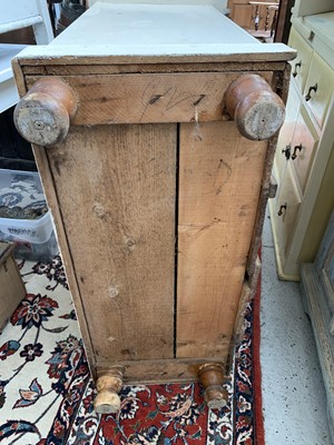 Lot 6 - A Victorian white painted pine chest of...