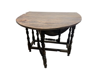 Lot 3061 - An oak gateleg dining table, lacking...