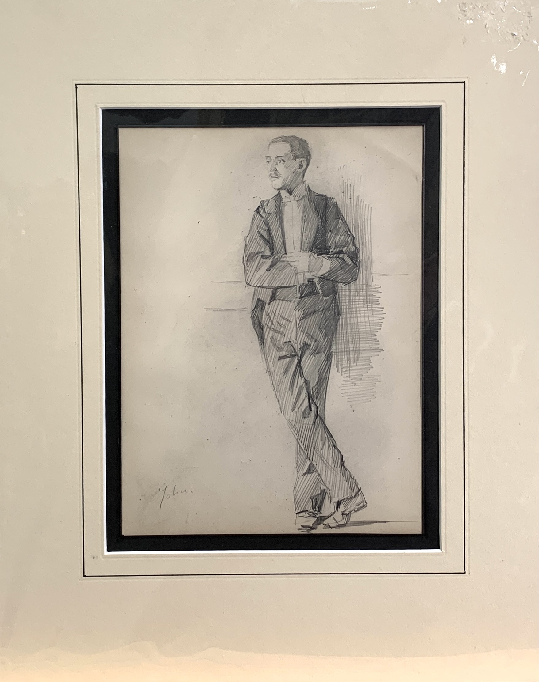 John Python Drawings Lot 772 - Two pencil drawings, each signed John