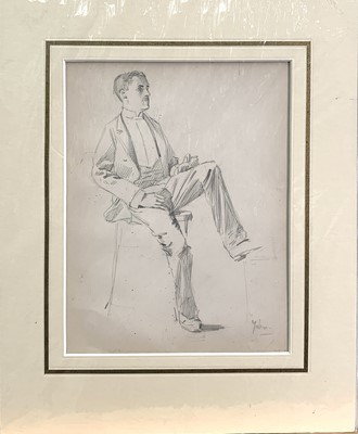 Lot 772 - Two pencil drawings, each signed John